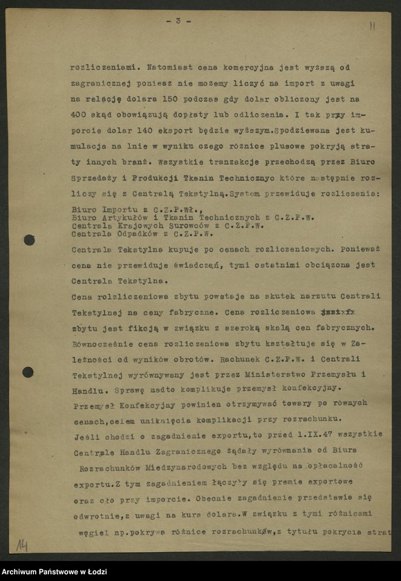 Obraz 12 z jednostki "Sekcja Włókiennicza-protokoły posiedzeń, sprawozdania"