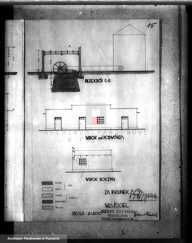 Obraz 20 z jednostki "Zatwierdzenie zakładu przemysłowego stacji napędowej Ernesta Bintscha w Śmiglu, pow. kościański"