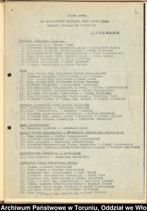 image.from.unit.number "Akt erekcyjny położony w miejscu fundamentów stopnia wodnego we Włocławku w dniu 28.04.1962."