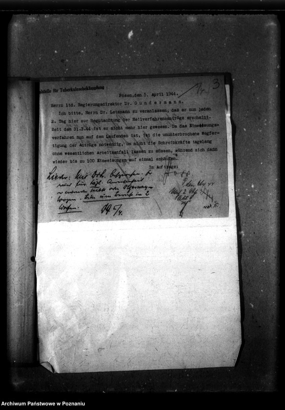 Obraz 6 z jednostki "Bestellung eines Tuberculosensachberaters."