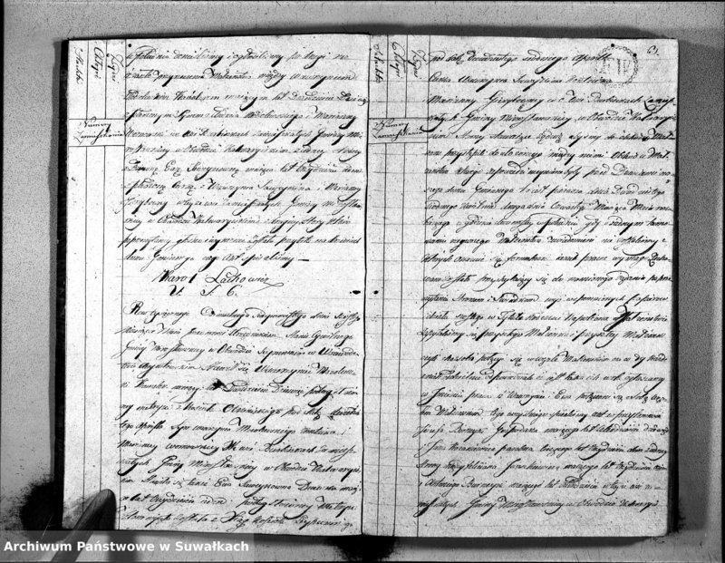 image.from.unit.number "Akta Zaszlubionych Gminy Mirosławskiey Na rok 1817"
