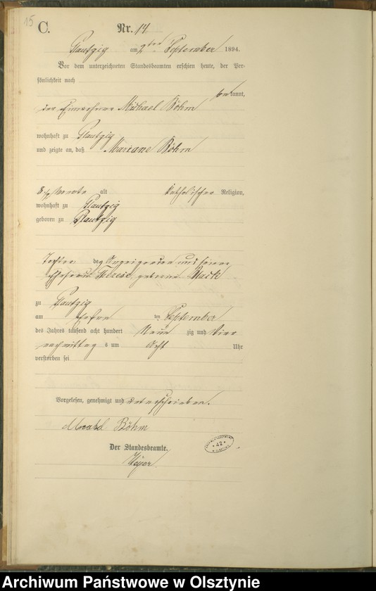 image.from.unit.number "Sterbe-Haupt-Register Nr 1 - 22"