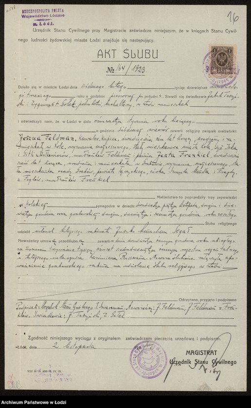 Obraz 18 z jednostki "Jeszna i Mosiek bracia Feldman- sprzedaż manufaktury"