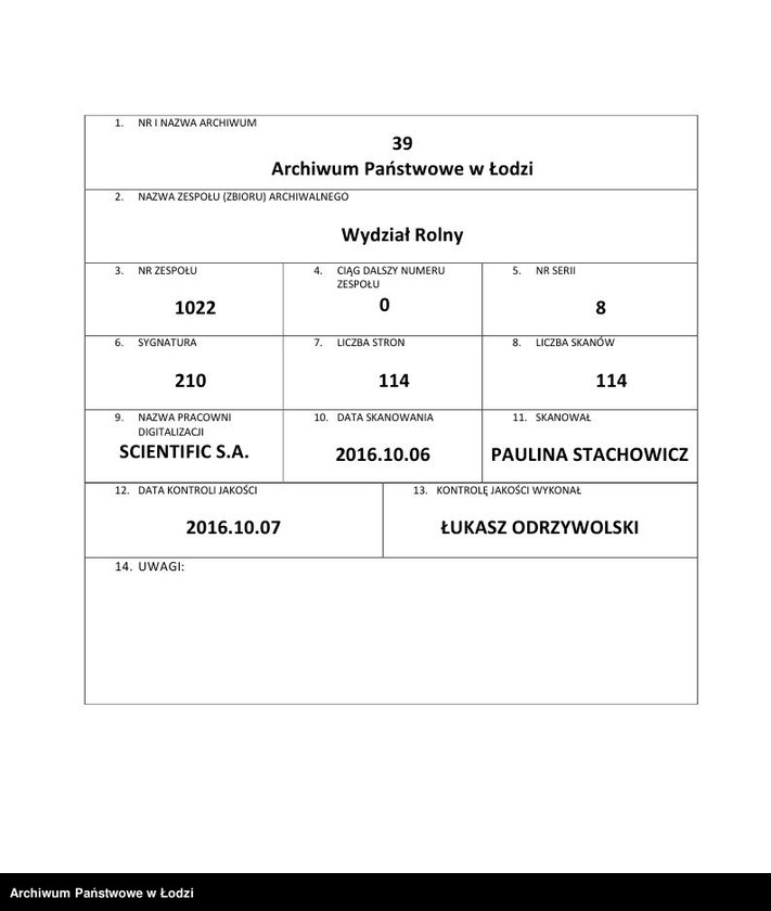 Obraz 1 z jednostki "Korespondencja [Wydziału z Wydziałem Rolnym] Komitetu Centralnego"