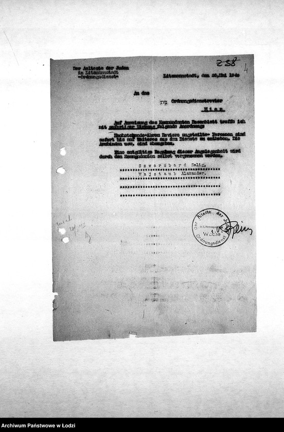 Obraz 7 z jednostki "[Rozkazy dzienne, zarządzenia i okólniki Komendy Służby Porządkowej skierowane do rewirów]"