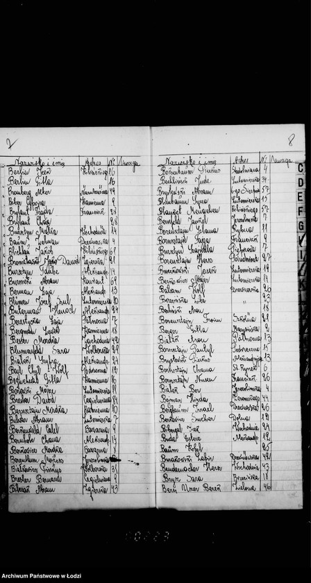 Obraz 9 z jednostki "Mieszkańcy m. Łodzi zapisani w "Kimche""