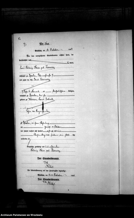 image.from.unit.number "Sterbe-Haupt-Register Breslau II 1884 Band 10"