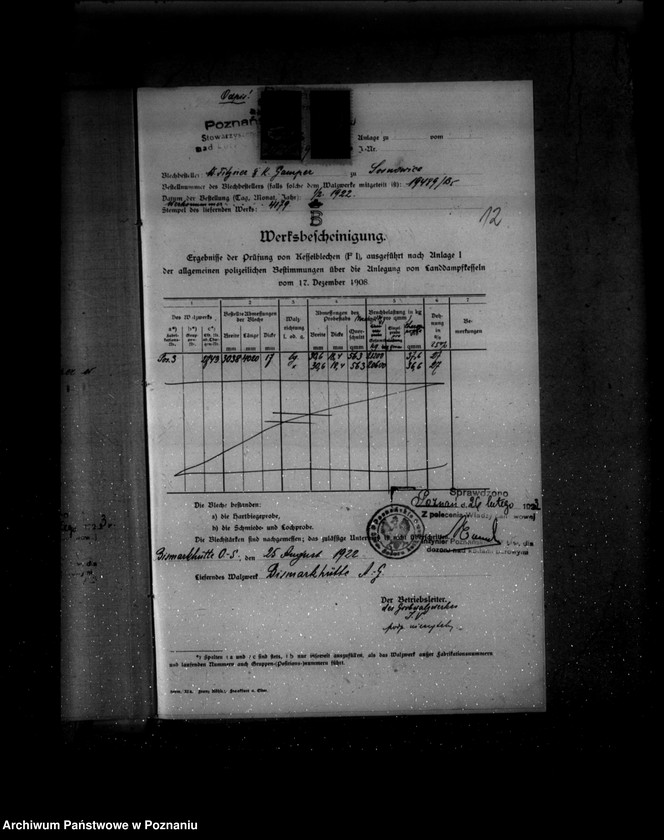 Obraz 16 z jednostki "Fabryka Przetworów Ziemniaczanych w Luboniu powiat poznański Spółka Akcyjna Nr woj. 97"
