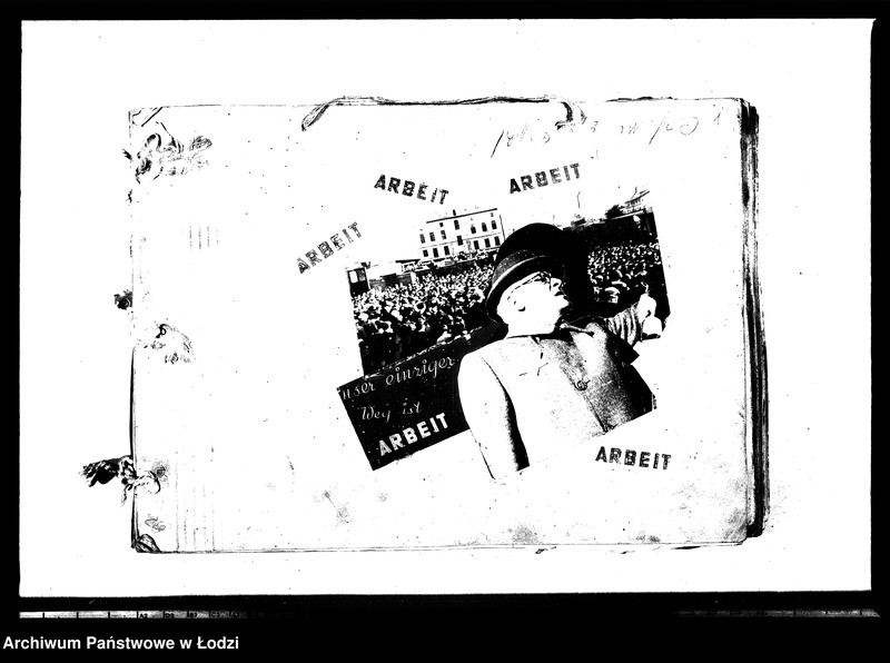 Obraz 4 z jednostki "[Album Arbeisamtu - Wydziału Pracy. Pracownicy wydziałów, graficzne przedstawienie schematu organizacji, używane druki, objaśnienia historyczne, rozbiórki domów]"