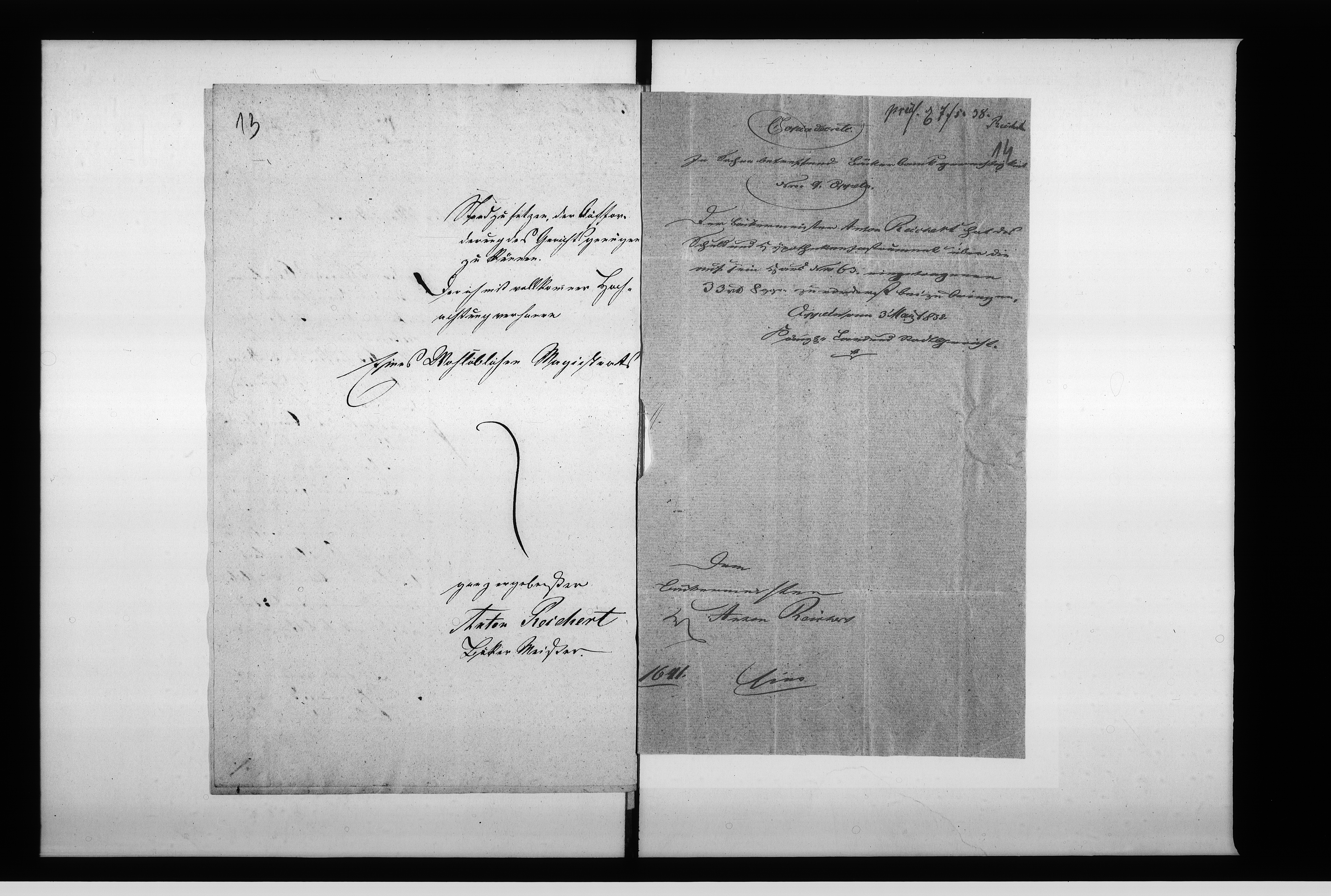 Obraz 14 z jednostki "Acta des Magistrats zu Oppeln betreffend: die Ablösung der Bäckerbankgerechtigkeit der Adalbert Reichertschen Erben sub Nro 9"