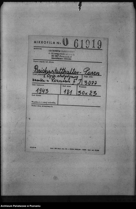 Obraz 2 z jednostki "Opis statyczny zamku w Poznaniu - II"