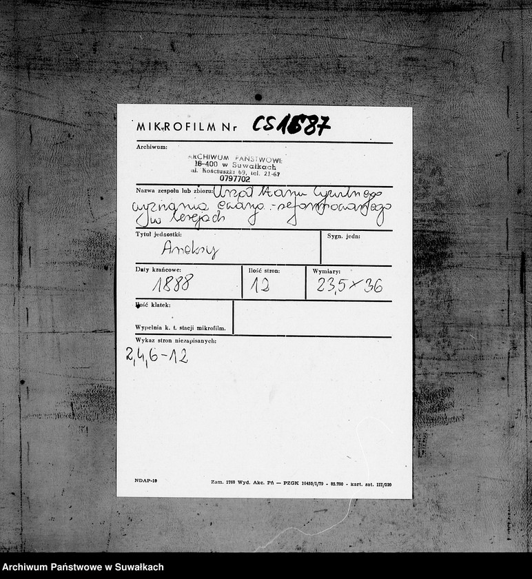 image.from.unit.number "Dokumenty priložennye k aktam o brakosočetanij v Serejskom Evangeličesko-Reformatskom Prichoda v 1888 god"