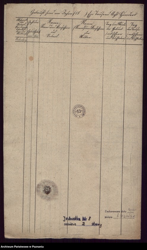 Obraz 4 z jednostki "Verzeichniss der Gebornen und Getauften"