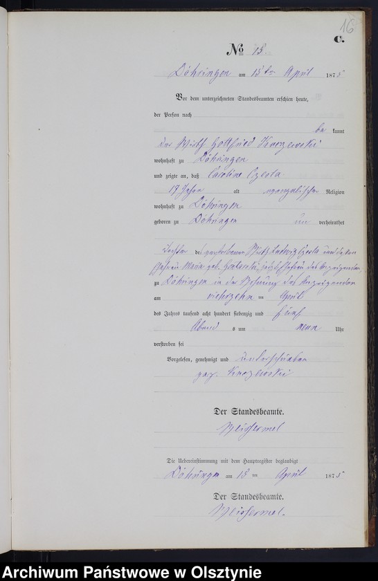 image.from.unit.number "Sterbe-Neben-Register Nr 1 - 45"