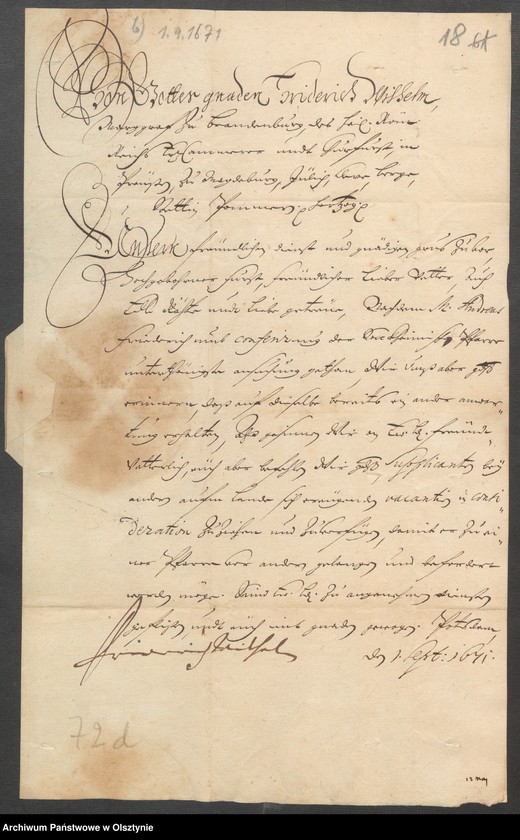 image.from.unit.number "Denunciationenen wegen Delicte u. [und] einer Anstellung in der Franz refor. [reformierte] Kirche"