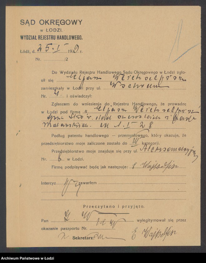 Obraz 3 z jednostki "Eljasz Weichsefisz- sprzedaż skór, dodatków szewskich i farb malarskich"