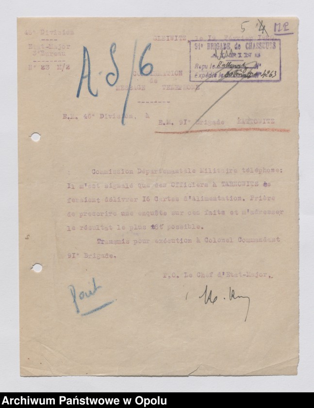 Obraz 7 z jednostki "/Korespondencja i sprawozdania, instrukcje w sprawach zapewnienia bezpieczeństwa i porządku publicznego, zakazy kolportażu prasy niemieckiej/ 4.02.1920 - 23.04.1922"