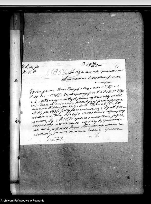 Obraz 7 z jednostki "Sprawy prawne dokumenty, wnioski i korespondencja z Departamentu Sprawiedliwości"