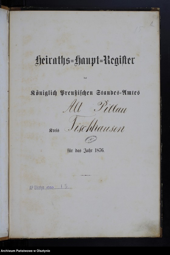 image.from.unit.number "Heiraths-Haupt-Register Nr 1 - 14"