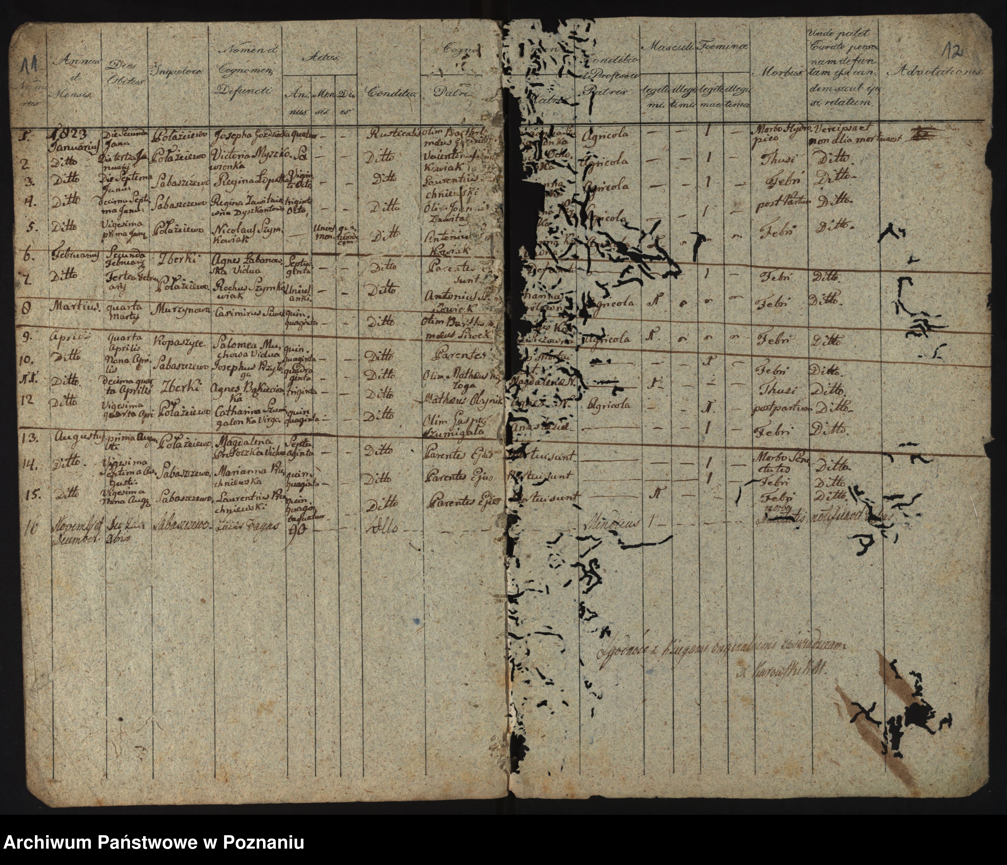 Skan z jednostki: Księga urodzeń, małżeństw, zgonów