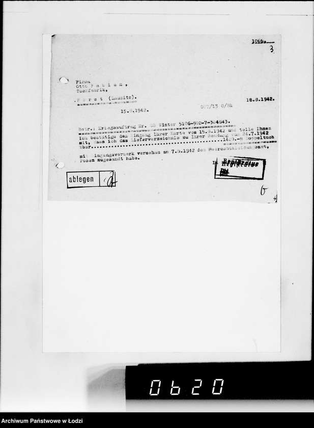 Obraz 8 z jednostki "[Korespondencja z urzędami, instytucjami i firmami] Lit.Fa-Fy."