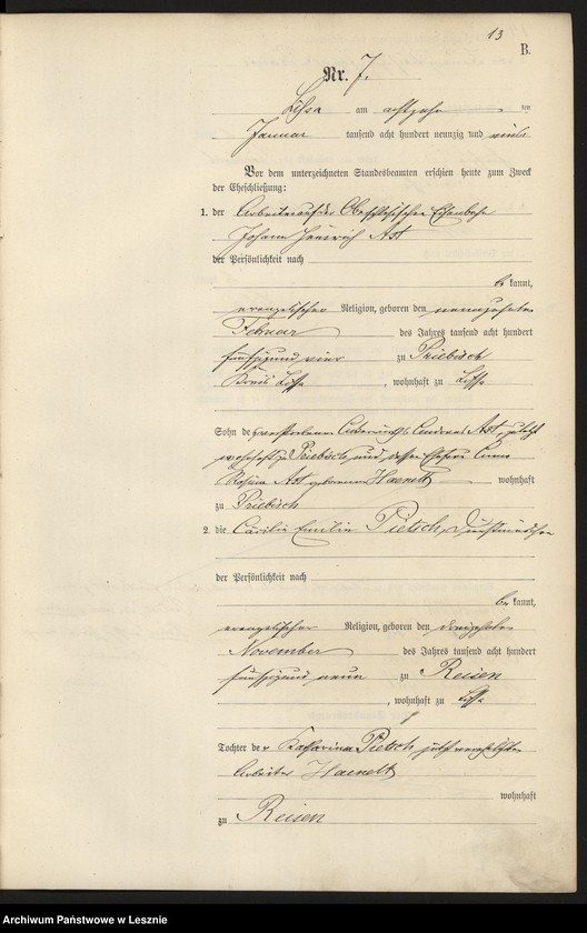 Obraz 16 z jednostki "[Księga małżeństw]"