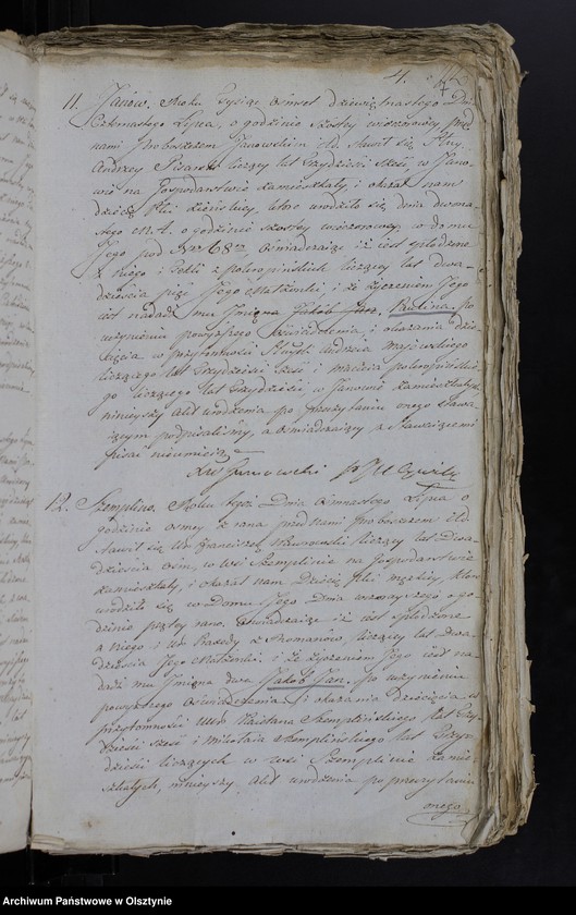 image.from.unit.number "Duplikat. Akta Urodzenia, Zeyścia, Zapowiedzi i Małżeństw wraz z Annexami Gminy Janow od dnia 1 Maja do dnia 30 Kwiet[nia] Roku 1819/20"