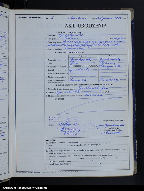 image.from.team "Urząd Stanu Cywilnego w Zwiniarzu pow. nowomiejski"