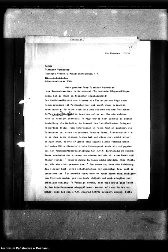 Obraz 5 z jednostki "[Korespondencja w sprawie zatrudnienia osób głuchoniemych]."