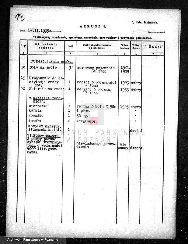 Obraz 17 z jednostki "Kwestionariusz Gazowni Miejskiej w Kościanie"