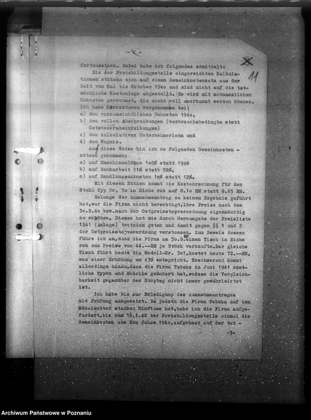 Obraz 15 z jednostki "Stuhl- und Tischfabrik "Tabaka" - Schwaningen (Swarzędz), przekroczenia cen"