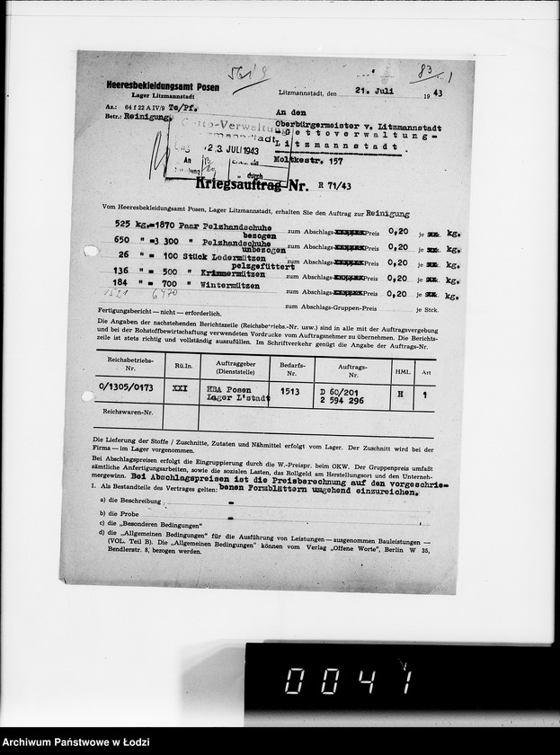 Obraz 5 z jednostki "Auftrag R.71/43 H BA.L L