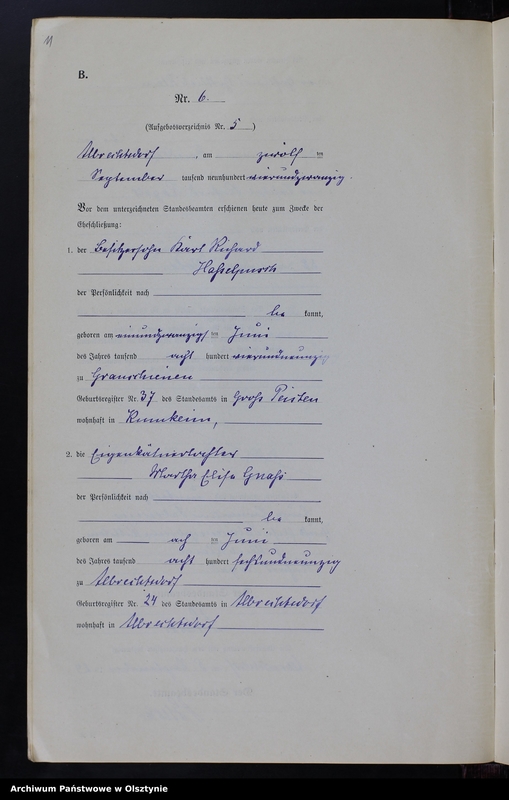 image.from.unit.number "Heiraths-Neben-Register Nr 1 - 8 [ Księga małżeństw - wtóropis ]"