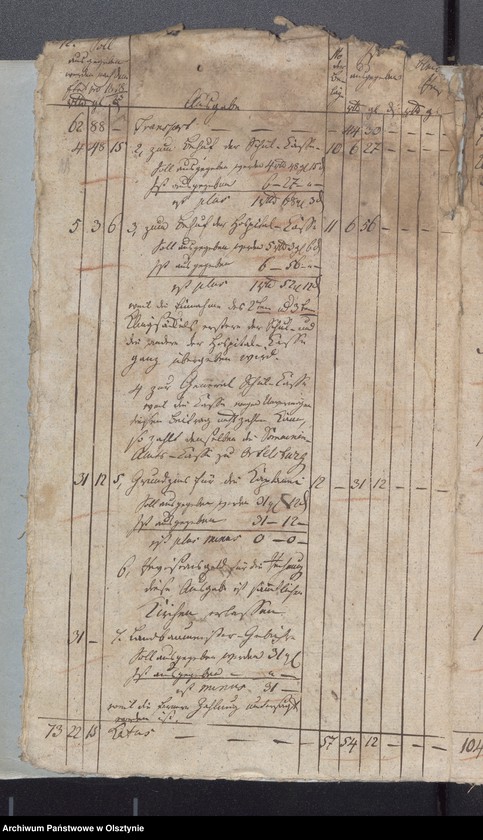 image.from.unit.number "Passenheimsche Stadt Kirchen Rechnung über Einnahme und Ausgabe"