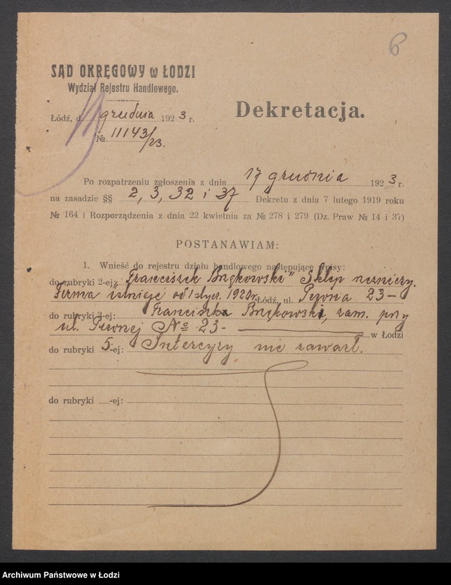 Obraz 8 z jednostki "Franciszek Brzękowski – sklep rzeźniczy"