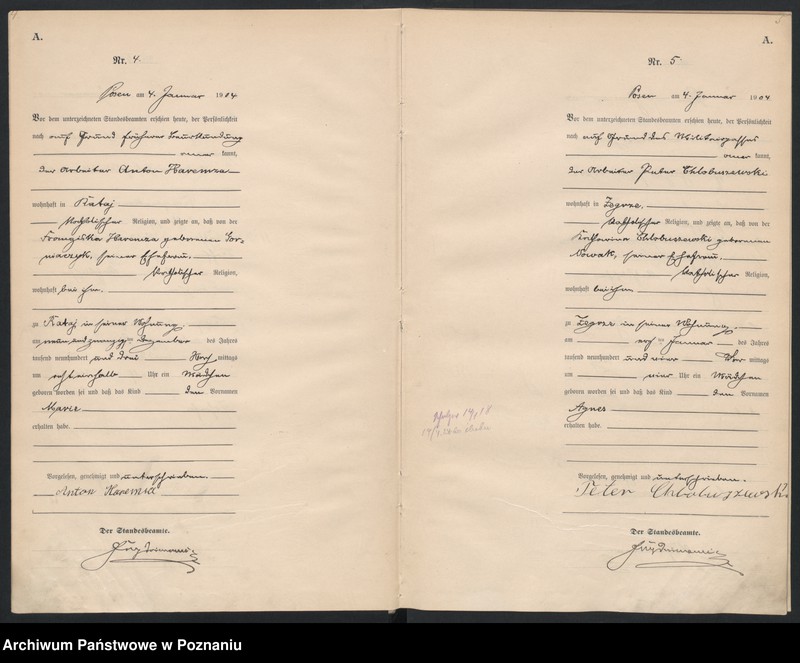 Obraz 5 z jednostki "Księga miejscowa urodzeń"