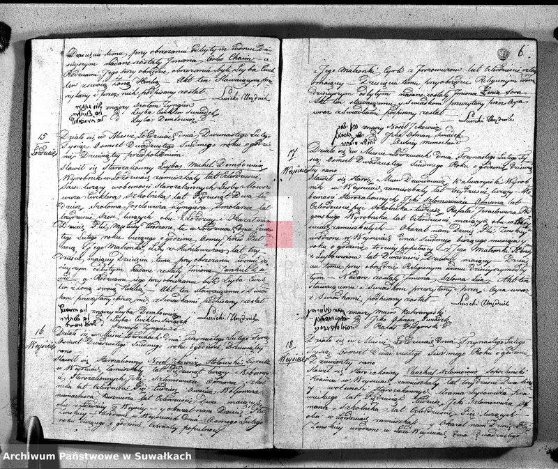 Obraz 8 z jednostki "Duplikat księgi aktów Urodzenia, Zaślubionych i Zmarłych Żydów Okręgu Łoździejskiego za rok 1827"