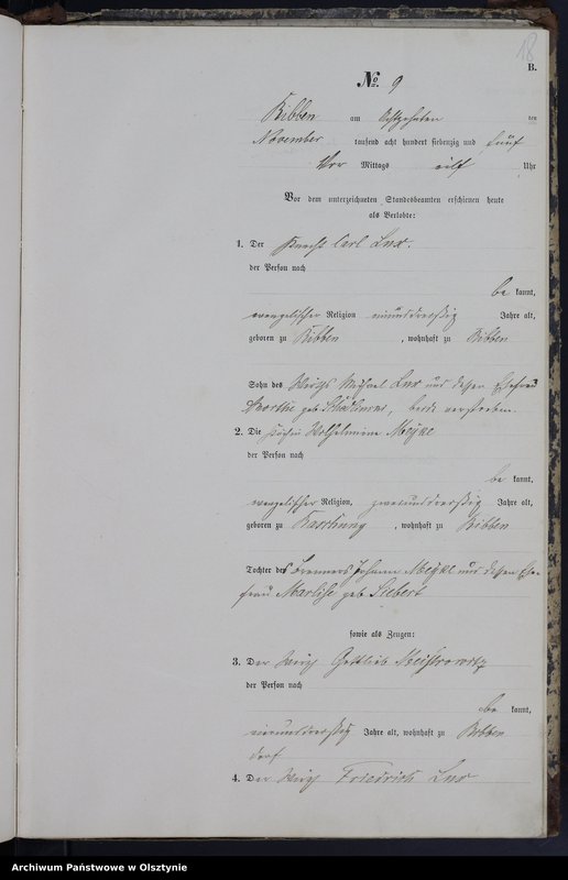 image.from.unit.number "Haupt-Heiraths-Register Nr 1 - 16"