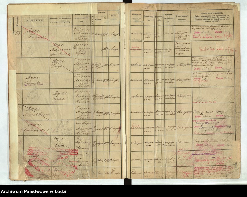 Obraz 5 z jednostki "[Księga ludności stałej m. Łodzi guberni piotrkowskiej - Dzielnicy Bałuty nr domu 95-115]"