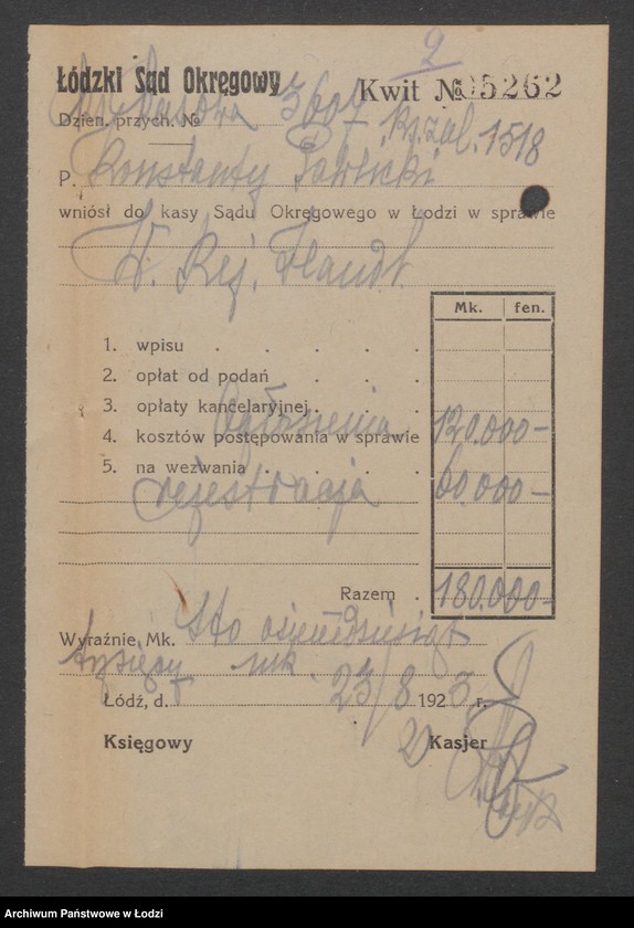 Obraz 4 z jednostki "Konstanty Pawlicki – handel win i wódek"