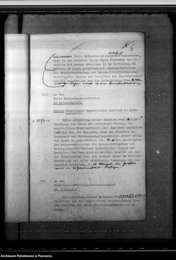 Obraz 11 z jednostki "Dienstaufsicht über die Mediznalinstitute"