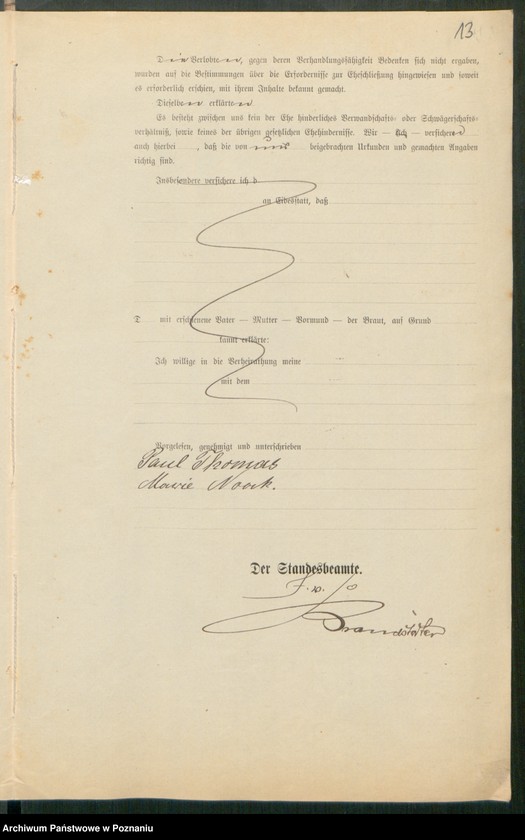 Obraz 15 z jednostki "[Dokumenty dostarczone przez narzeczonych do zawarcia związku małżeńskiego za 1902 rok. Tom X]"