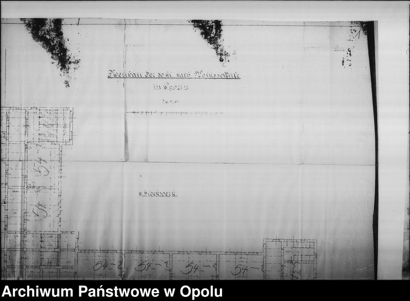 Obraz 5 z jednostki "Neubau der 30 kl[aessigen] Kath[olischen] Volksschule in Oppeln"
