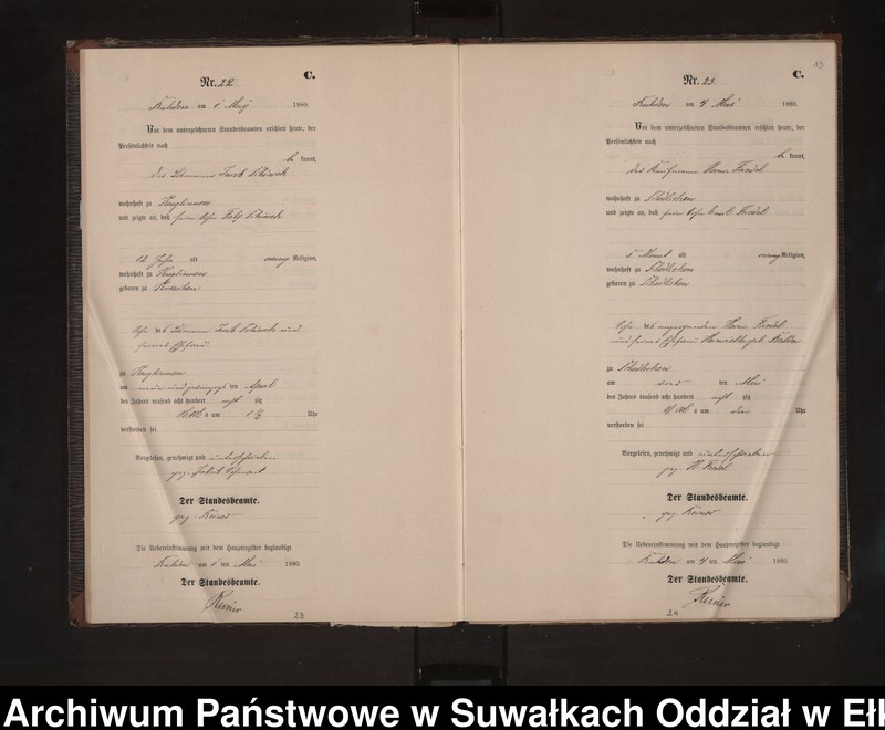 image.from.unit.number "Sterbe-Neben-Register des Preussischen Standes-Amtes Stasswinnen Kreis Loetzen"