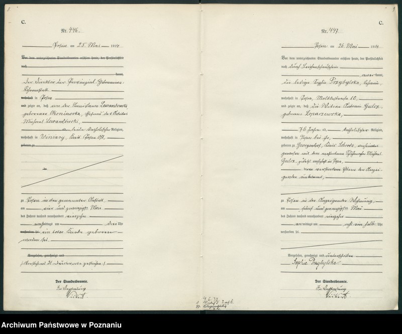 Obraz 7 z jednostki "Księga miejscowa zgonów tom II [Rejestr główny zgonów]"