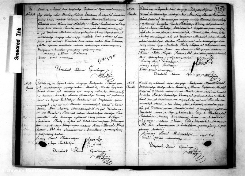 image.from.unit.number "Duplikat Akt Urodzeń, Zaślubień i Zejść Wyznania Mojżeszowego Okręgu Bożniczego Puńsk na 1866 rok."