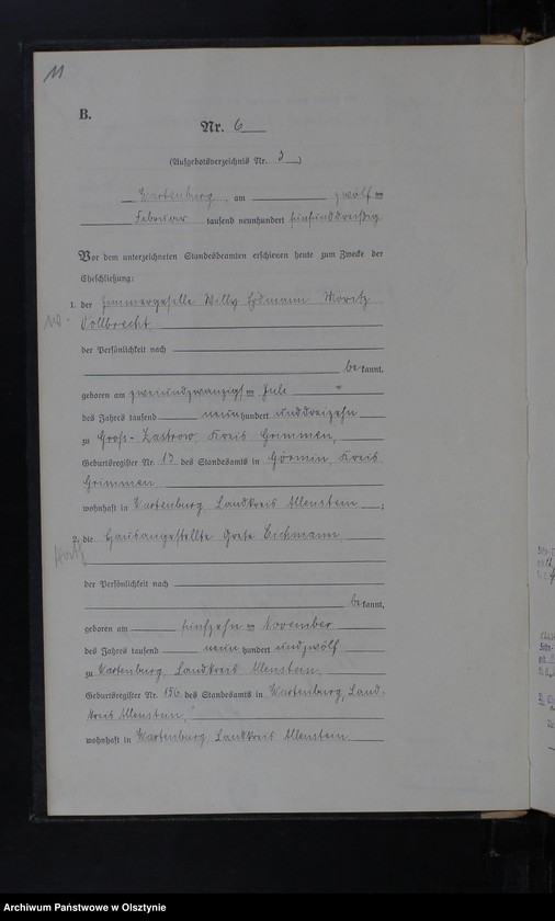 image.from.unit.number "Heirats-Haupt-Register Nr 1 - 45"