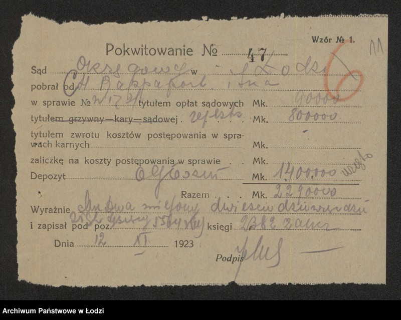 Obraz 13 z jednostki "Chaja Rappeport i S-ka- fabrykacja i sprzedaż towarów manufakturowych"