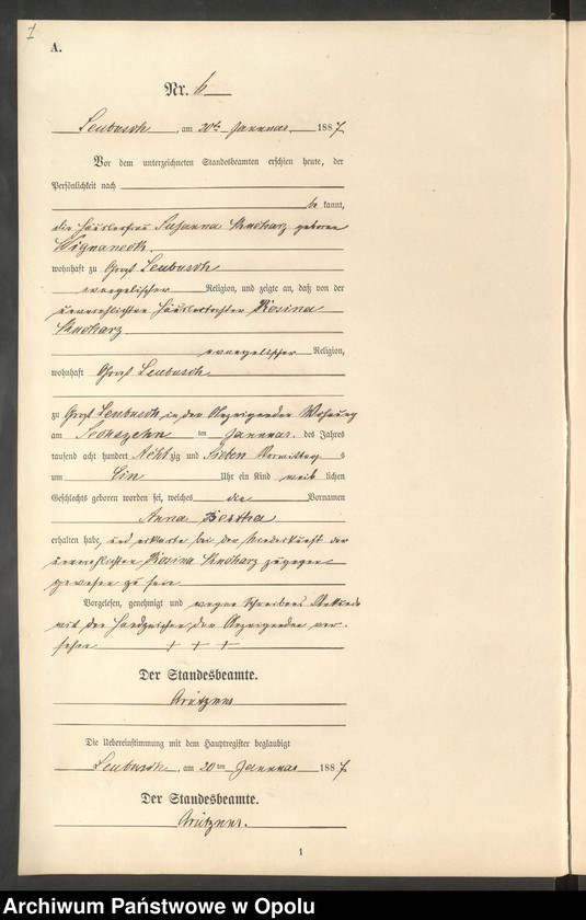 image.from.unit.number "Geburts-Neben-Register Standes-Amt Leubusch 1887"