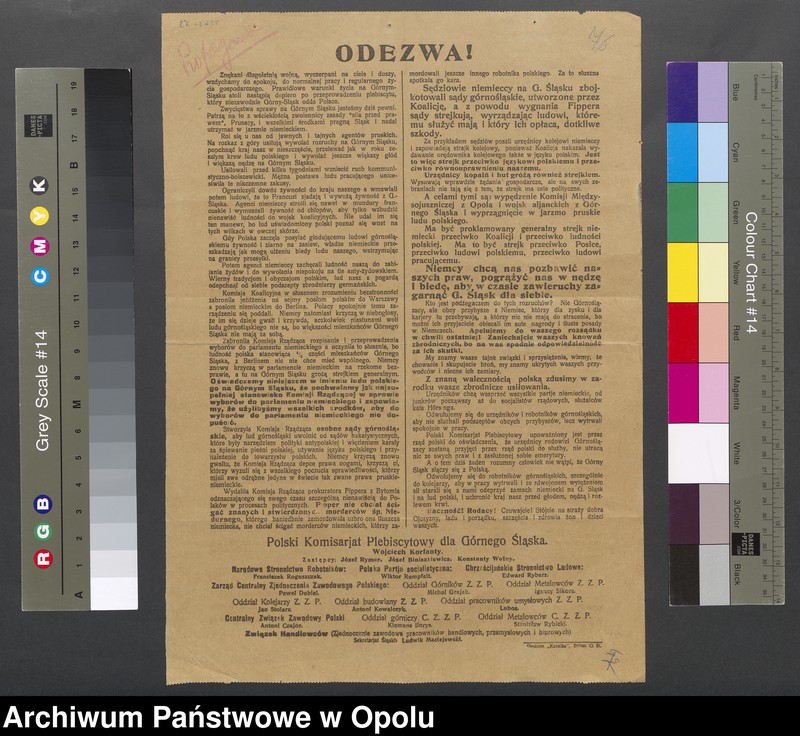 Obraz 8 z kolekcji "Materiały ulotne Archiwum Państwowego w Opolu do 1945 r."